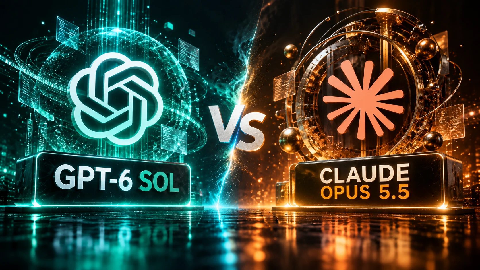 GPT-6 Sol vs Claude Opus 5.5 comparison with ChatGPT and Claude logos